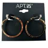 Apt. 9 Gold Hammered Hoop Earrings