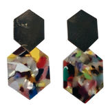 Multicolor Geometric Drop Earrings