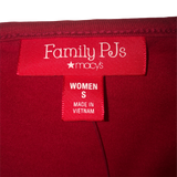 Holiday Family PJs Red Ornaments 2 Piece Set - Size Small