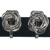 Silver Celtic Knot Clip-On Stud Earrings