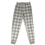 Holiday Family PJs White and Grey Buffalo Check 2 Piece Set - Size Small