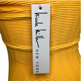 Nicole Miller Yellow Plunging Neckline One Piece Swimsuit - Size 10