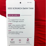 Athleta Red Side Scrunch Swim Tank - Size Small
