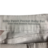 Laurie Felt White Silky Denim High Waisted Baby Bell Jeans - Size Extra Small (XS)