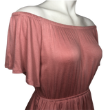 Twenty Ten Blush Off the Shoulder Tiered Dress - Size Medium