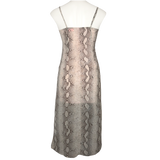re:named Pink Snake Print Midi Dress - Size Small