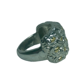 Silver and Gold Feather Ring - Size 6.5